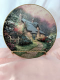 ROSE GARDEN COTTAGE collector plate THOMAS KINKADE Enchanted Cottages