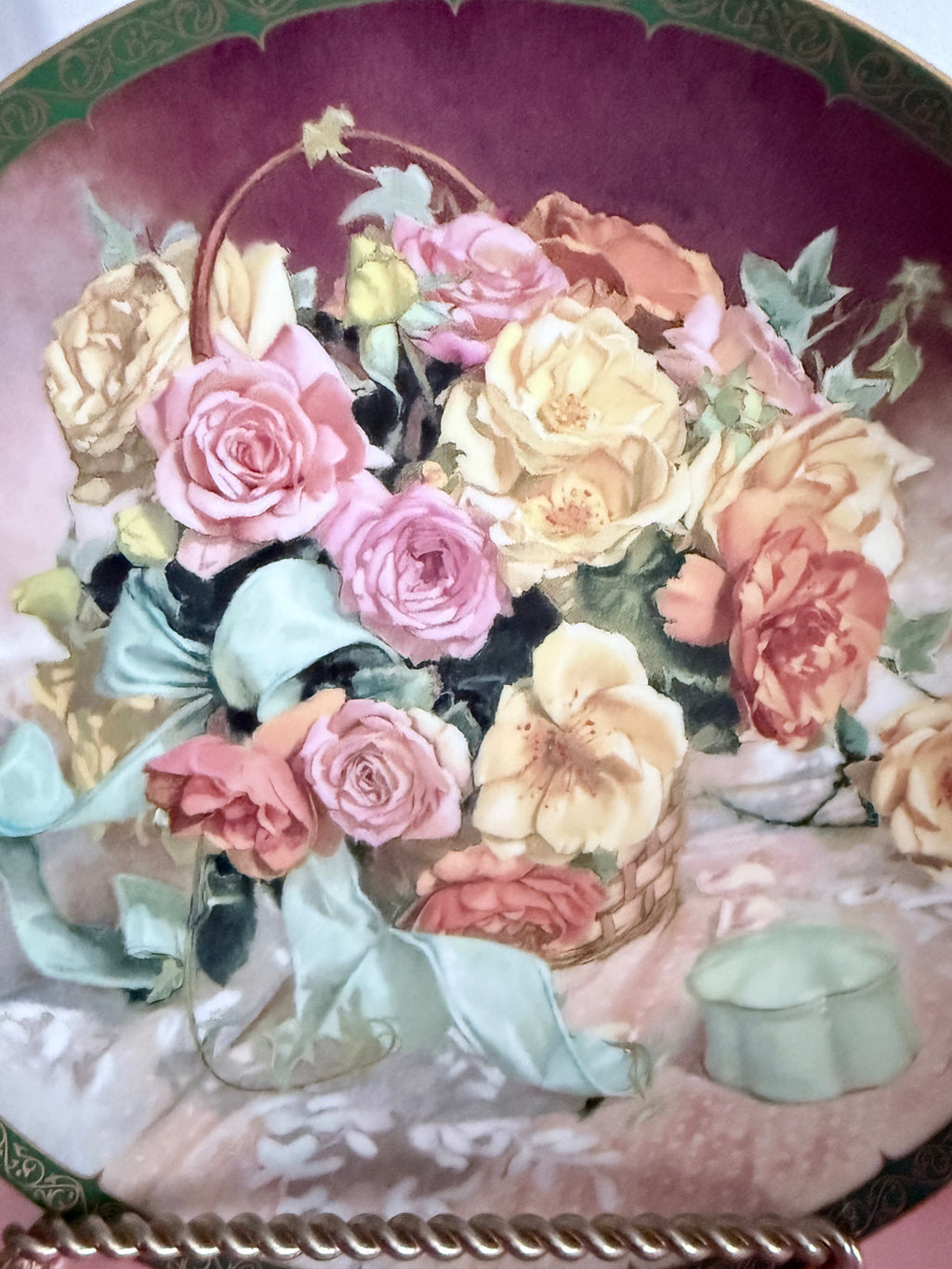 W.S. George Vionne Morley’s Romantic Roses Limited Edition Porcelain Plate
