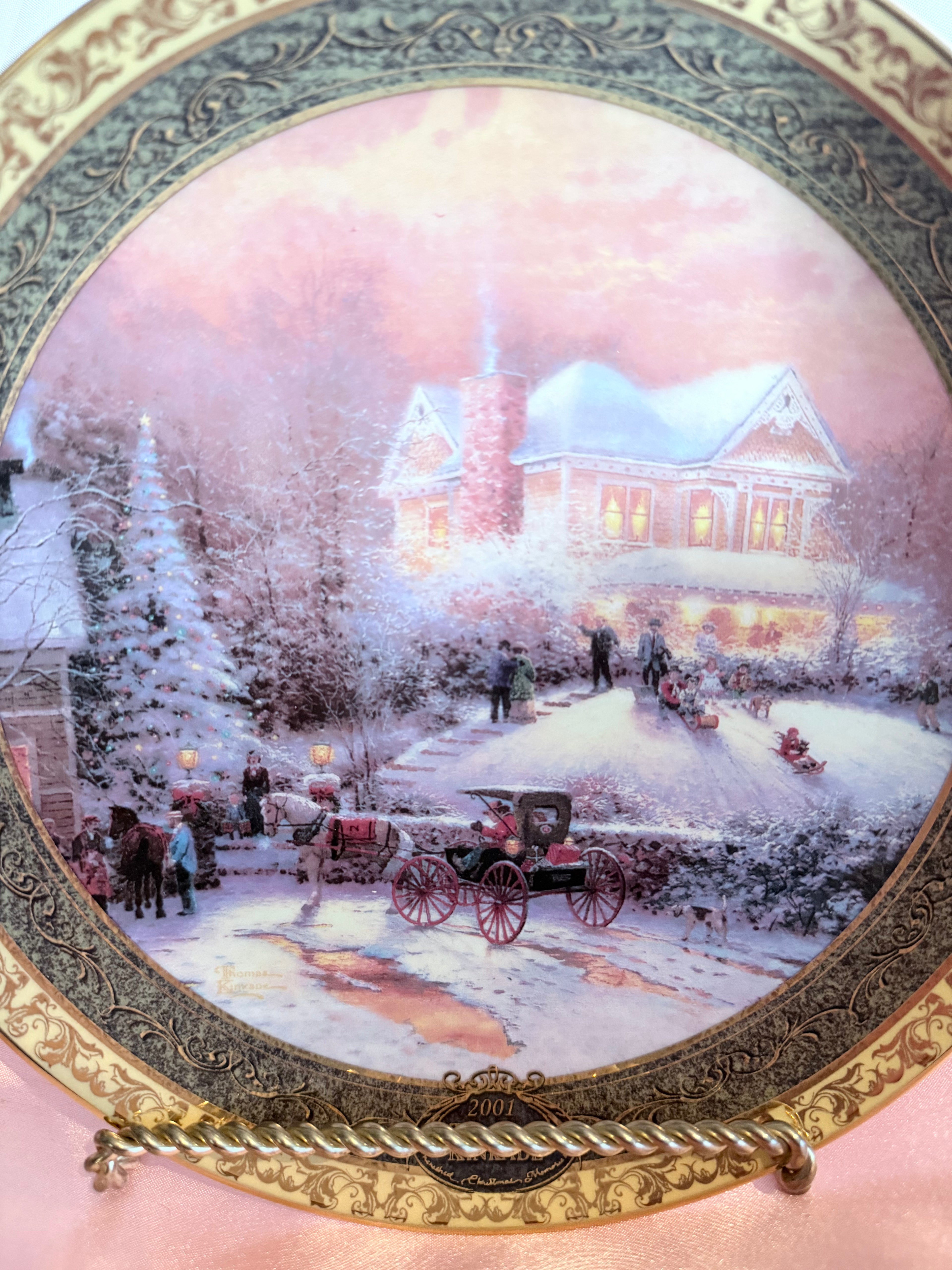 Bradford Exchange Thomas Kinkade - Victorian Christmas II Limited Plate 2001