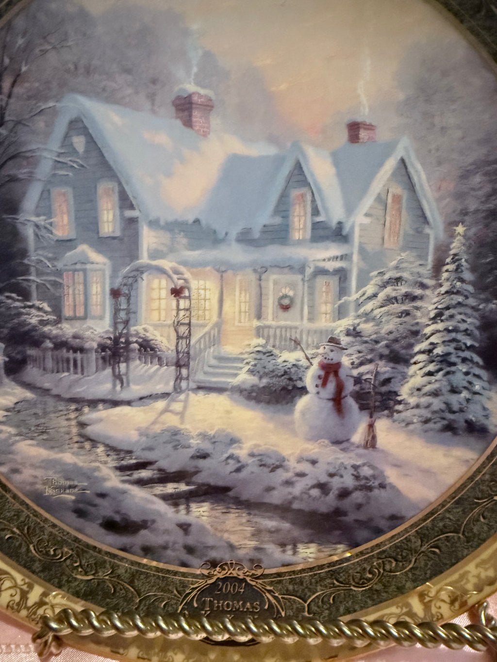 Bradford Exchange Thomas Kinkade - Blessings of Christmas   Limited Plate 2004