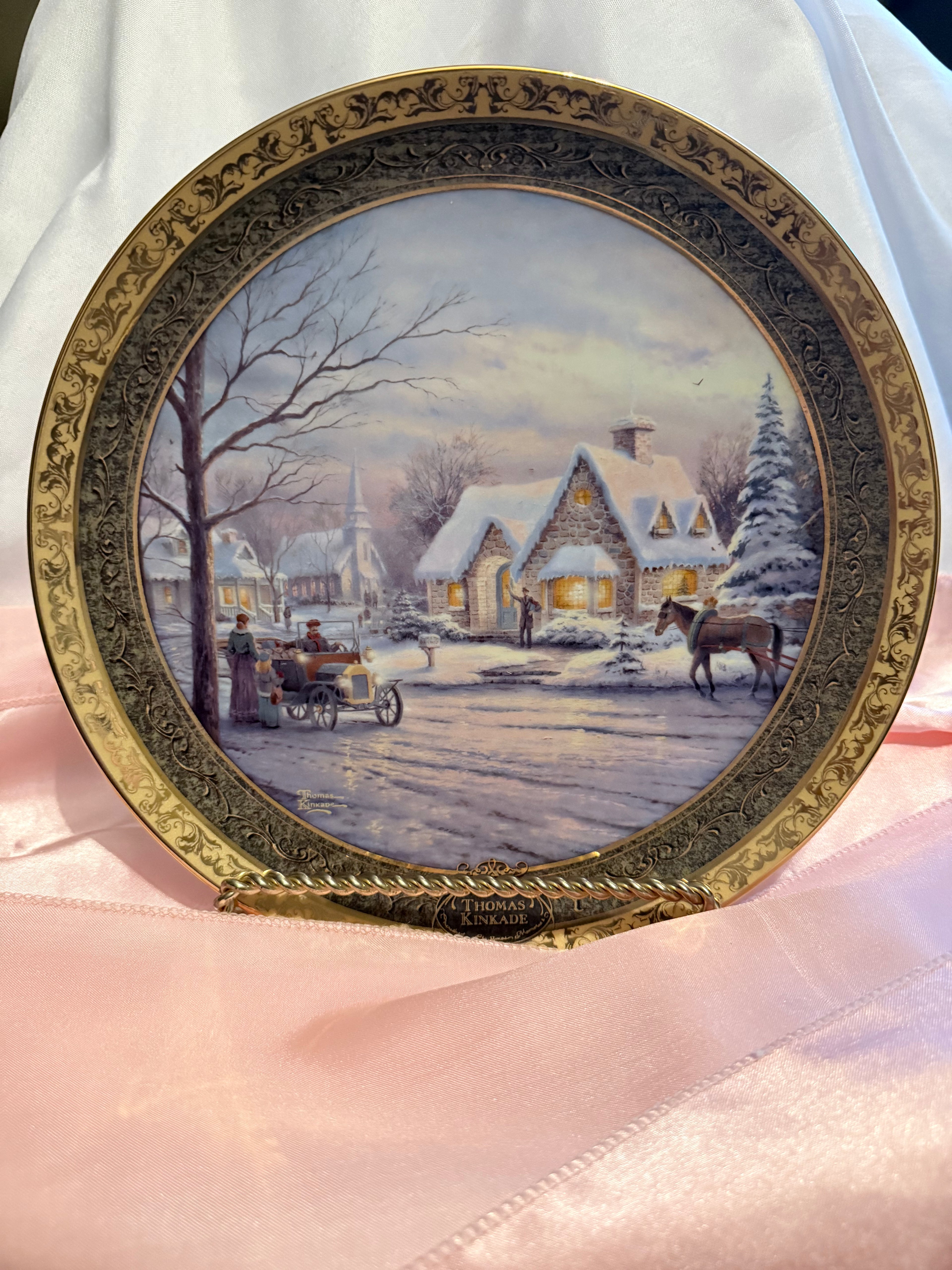 Bradford Exchange Thomas Kinkade - Memories of Christmas   Limited Plate 2002