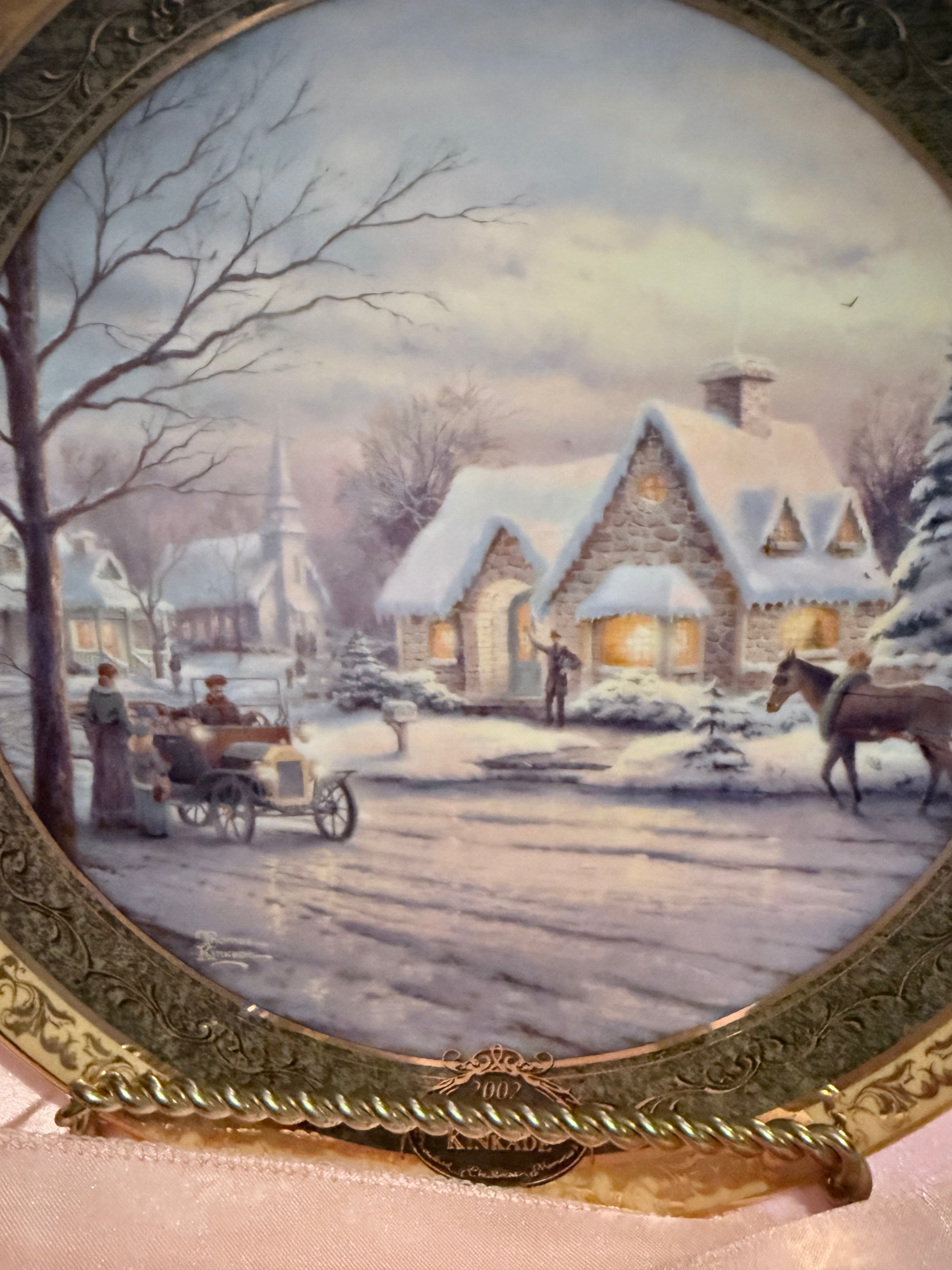 Bradford Exchange Thomas Kinkade - Memories of Christmas   Limited Plate 2002